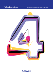 Essential Mental Arithmetic Book 4 Answers